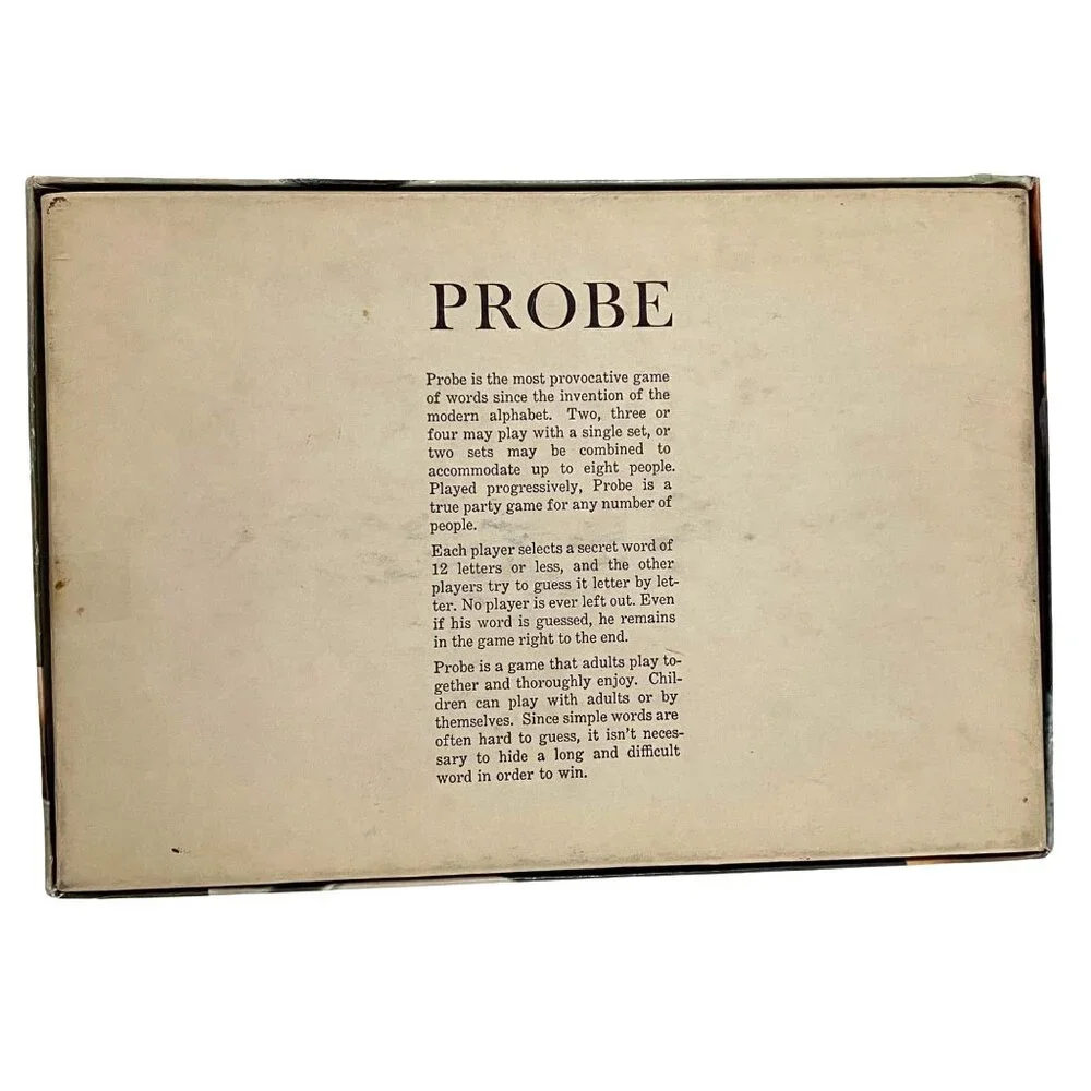 Vintage Parker Brothers PROBE Parlor Board Game 1964 Word Family‎ Fun